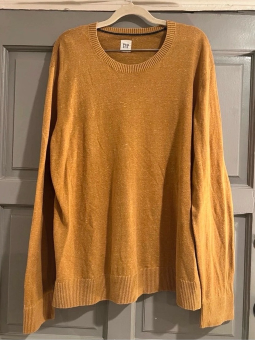 GAP vintage Men's Crewneck Sweater in Golden Mustard sz XL